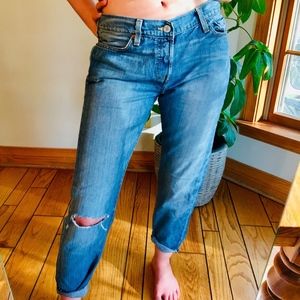 👖 501® Original Fit Semi-Destru Finished Jeans